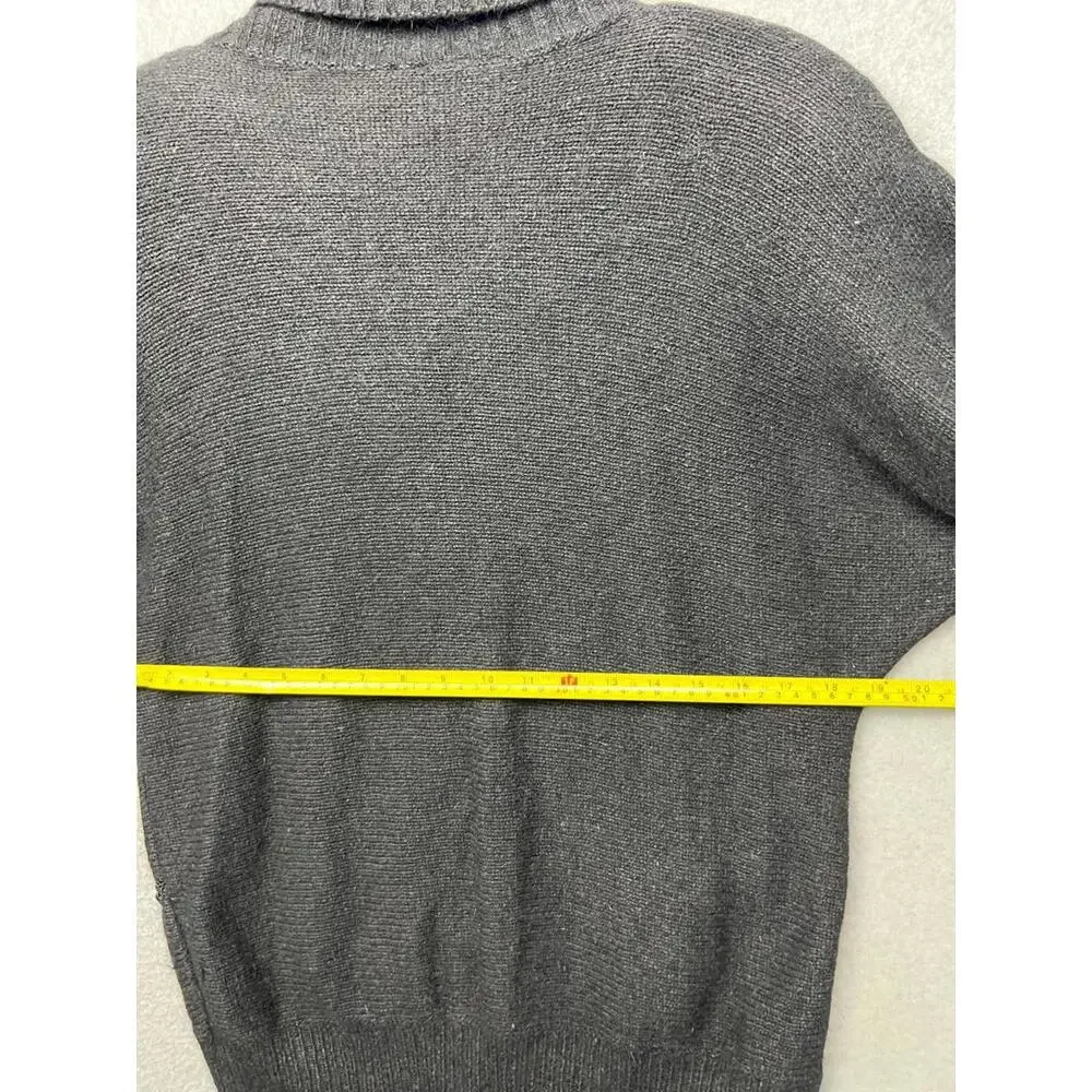 80s Vintage Silk Lambswool Angora Turtle Neck Knitted Sweater Crane Womens Sz S - Picture 8 of 12